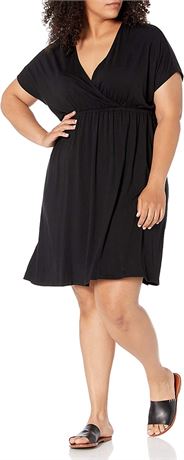 Amazon Essentials Women's Surplice Dress, LArge