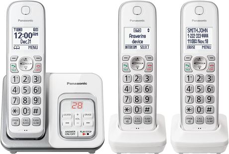 Panasonic Expandable Cordless Phone System w/ Answering Machine/Call Block