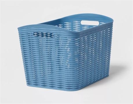 Brightroom Wave XL Curved Storage Bin, Blue -11.3" x 12.6" X 16.3" -  2 Baskets