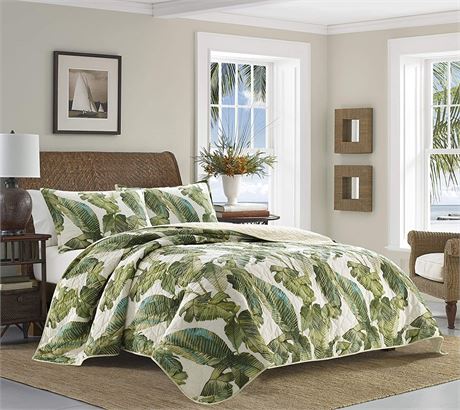 Tommy Bahama - King Quilt Set, Reversible Cotton Bedding