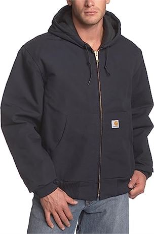 Carhartt Men's Loose Fit Firm Duck Insulated Flannel-Lined Active Jacket, X-Lg