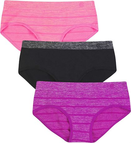 Champion C9 Girls Underwear, 3-Pack, Medium, Pink/Black/Purple