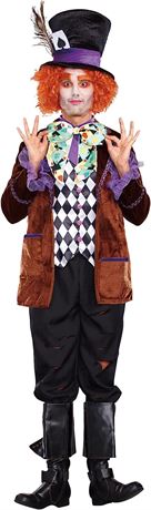 Dreamgirl Adult Mens Mad Hatter Costume, Medium