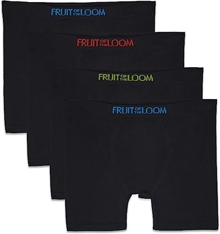 Fruit of the Loom Boys' Seamless Comfort Boxer Brief Underwear, Set of 3, X-Lg