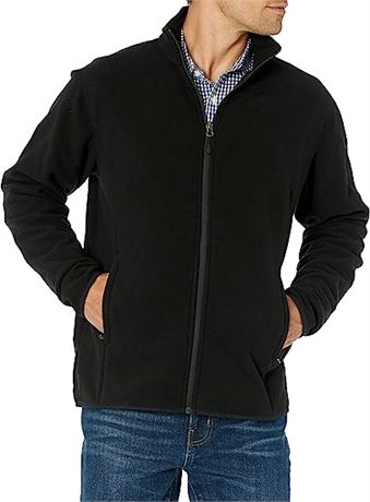 Amazon Essentials Men's Full-Zip Polar Fleece Jacket, Med