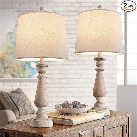 PORTRES 24.5'' Mid Century Table Lamp Set of 2