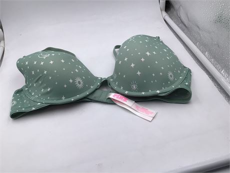 Victoria's Secret Push-Up Bra, 36B, Sage Green/Celestial Print