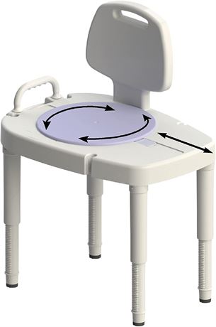 SP Ableware Sliding-Rotating Shower/Bath Transfer Bench