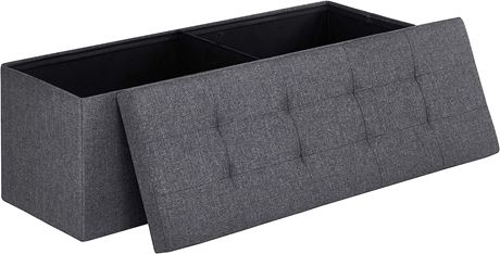 SONGMICS 43 Inches Folding Storage Ottoman Bench