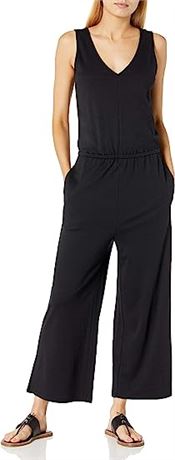 Daily Ritual Women's Pima Interlock Sleeveless Wide-Leg Jumpsuit, Sm