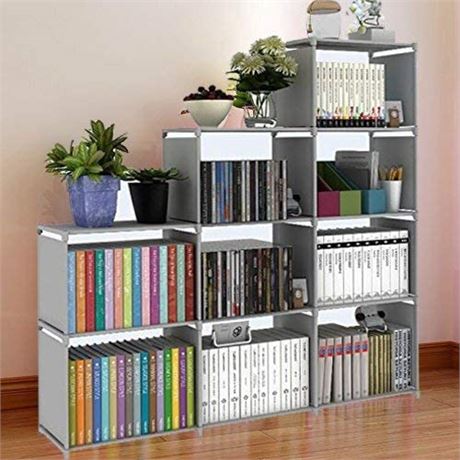 Hosmat 9-Cube DIY Children's Bookcase 30" Adjustable Bookshelf Organizer