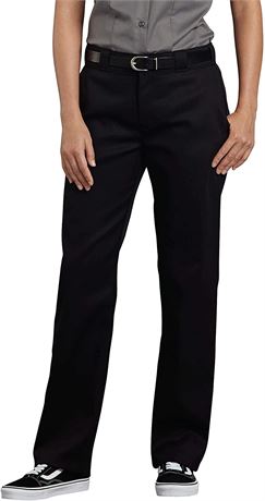 Dickies Women's Flex Original Fit Work Pants, Size 2, Black