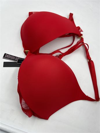 Victoria Secret - Wired Push Up Bra - Red - 34C