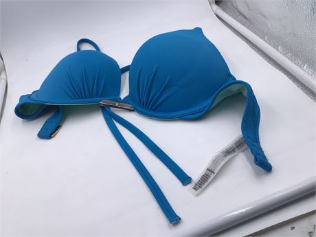 Victoria's Secret Push-Up Bra, 32C, Cornflower Blue/Sea Green