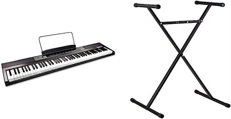 RockJam 88 Key Digital Piano Keyboard Piano with Full Size Semi-Weighted Keys