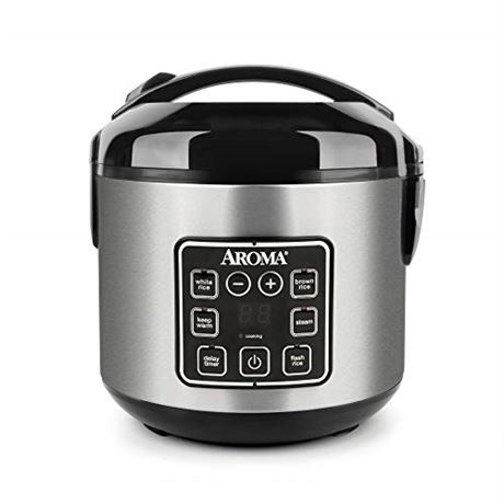 Aroma Rice & Grain Multicooker, 8 Cups/2 Quarts, Basic