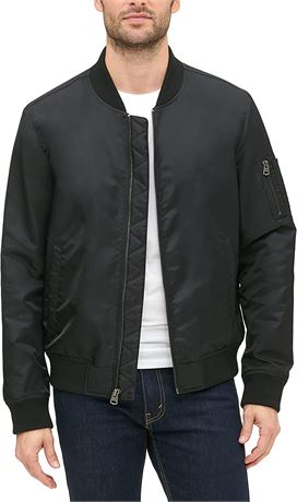 Levi's Men's Flight Bomber Jacket, Black, Small