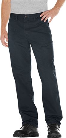 Dickies Men's Relaxed Fit Straight-Leg Duck Carpenter Jean, 40x34