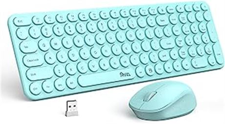 RATEL Wireless Keyboard Mouse Combo, Mint Green