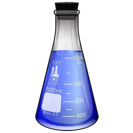 Karter 1000ml Erlenmeyer Flask