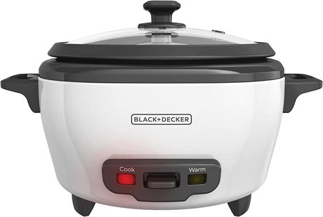 BLACK+DECKER Rice Cooker 6-Cup (Cooked) with Steaming Basket