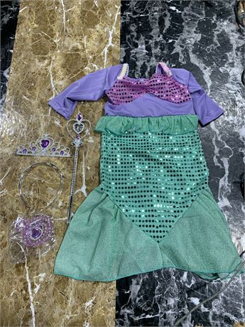 Girls Dress Up Princess Dress W/ Accessories, Size 100cm (4)