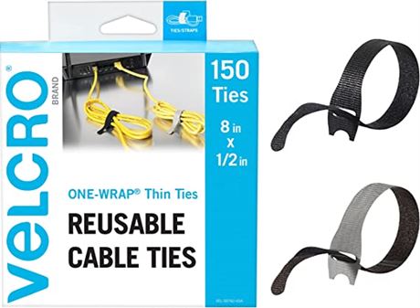 VELCRO Brand 150-Pack Cable Ties, Value Pack