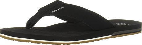 Volcom Men's Flip Flops, Size 9, Black