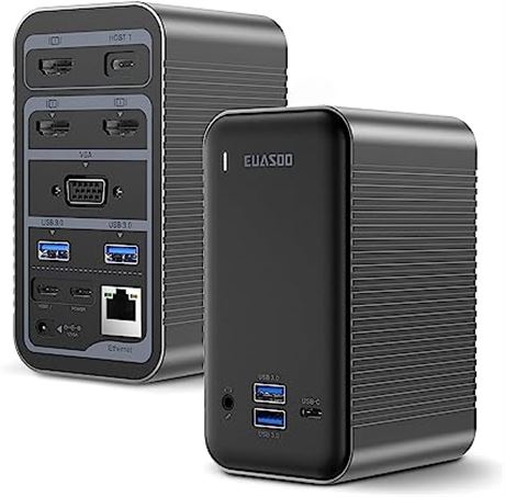 EUASOO Docking Station USB-C 4K Quadruple Display