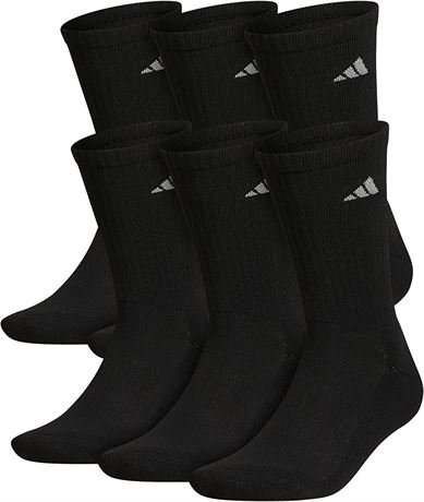 adidas Men's Athletic Cushioned Crew Socks (6-Pair), Size 6-12