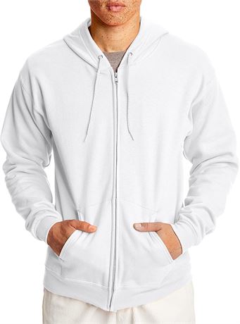 Hanes Men's Hoodie, EcoSmart Fleece Zip-Front, Medium