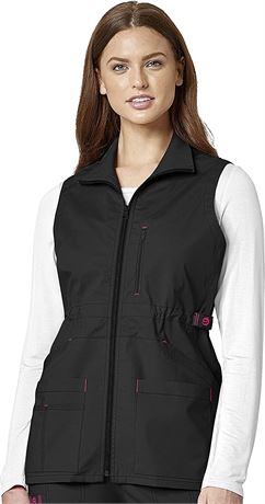 WonderWink womens Womens Utility Zip Front Fashion Vest, XL