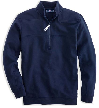 Vineyard Vines Men's Navy Quarter Zip Sweater - XL