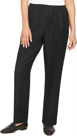 Alfred Dunner Women's Medium Pant,Black,16