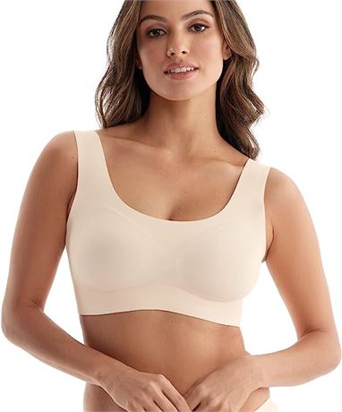 Momcozy Seamless Bra for Women Ultra Comfort Wireless Support Bra, XX-Lg Plus