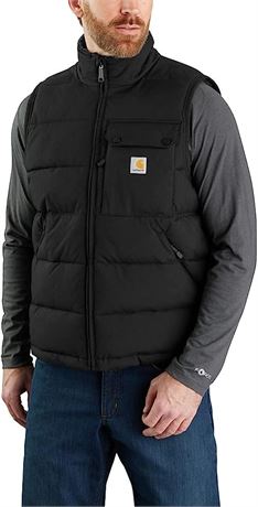 Carhartt Men's Rain Defender Loose Fit Midweight Insulated Vest - Black - XL