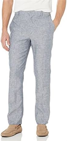 Cubavera Men's Delave 100% Linen Flat Front Pant 36x32