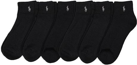 POLO RALPH LAUREN Men's Classic Sport Solid Ankle Socks - 6 P)k