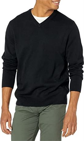 Amazon Essentials Men's V-Neck Sweater, Lg