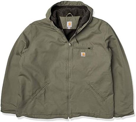 Carhartt Men's Relaxed Fit Washed Duck Sherpa-Lined Jacket L