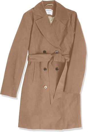 Amazon Essentials Women's Trench Coat, Small, Khaki