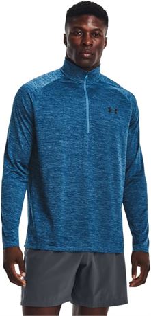 Under Armour Men's Tech 2.0 1/2 Zip, Chicago Blue / Petrol Blue / Black, Large