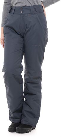 SkiGear Women's Insulated Snow Pants, Medium (8-10), 31" Inseam, Steel