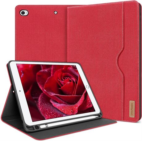 DTH-PANDA iPad Air 3rd Generation Case iPad Pro 10.5 Inch w/ Pencil Holder, Red