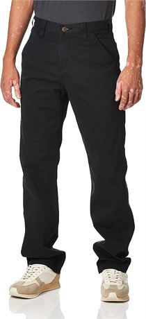 Carhartt Men's Relaxed Fit Washed Twill Dungaree Pant, Black, 36W X 32L