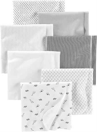 Simple Joys by Carter's Unisex Babies' Flannel Receiving Blankets, Pack of 7