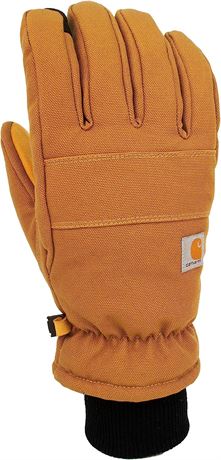 Carhartt mens Insulated Duck/Synthetic Leather Knit Cuff Glove, Large