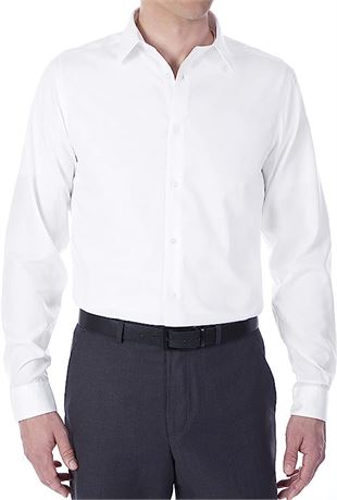 Calvin Klein Men's Dress Shirt Slim Fit Non-iron Herringbone, 1701/2 (36-37)