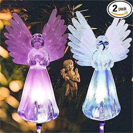 2 Pack Solar Angel Lights