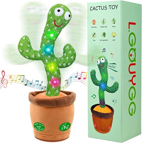 Cactus Baby Tummy Time Toy, Singing Talking Mimicking